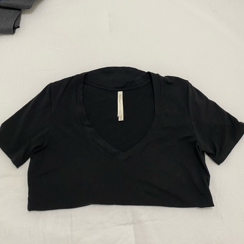 Aritzia Foundation Black V-Neck